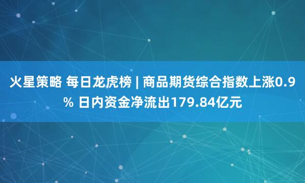 火星策略 每日龙虎榜 | 商品期货综合指数上涨0.9% 日内资金净流出179.84亿元