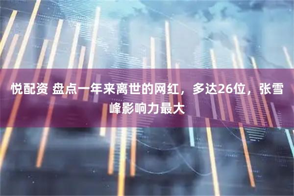 悦配资 盘点一年来离世的网红，多达26位，张雪峰影响力最大