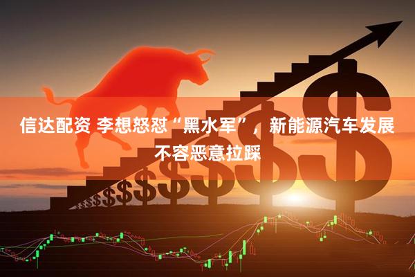 信达配资 李想怒怼“黑水军”，新能源汽车发展不容恶意拉踩